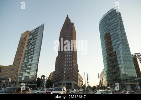 Wolkenkratzer am Potsdamer Platz, Berlin, Deutschland, Europa Stockfoto