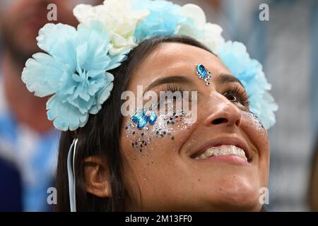 Doha, Katar. 09.. Dezember 2022. DOHA (KATAR), 12. Oktober 09/2022 – WELTMEISTERSCHAFT/NIEDERLANDE gegen ARGENTINIEN – Fans beim Spiel zwischen den Niederlanden und Argentinien für das Viertelfinale der Katar-Weltmeisterschaft 2022/FIFA, im Lusail-Stadion, diesen Freitag in Doha (09). Foto: Alexandre Brum/AG. Rahmen 31119 (Alexandre Brum/AG. Enquadrar/SPP) Kredit: SPP Sport Press Photo. Alamy Live News Credit: SPP Sport Press Photo. Alamy Live News Stockfoto