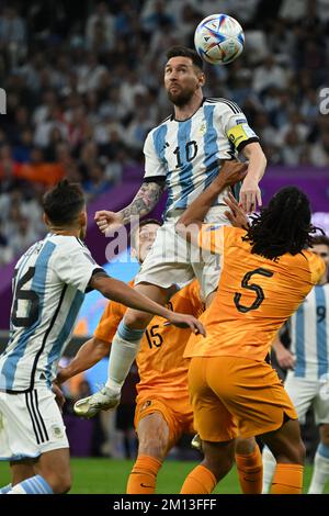 Doha, Katar. 09.. Dezember 2022. DOHA (KATAR), 12. Oktober 09/2022 – WELTMEISTERSCHAFT/NIEDERLANDE gegen ARGENTINIEN – MESSI Lionel im Spiel zwischen den Niederlanden und Argentinien, für das Viertelfinale der Weltmeisterschaft Katar 2022/FIFA, im Lusail-Stadion in Doha, diesen Freitag (09). Foto: Alexandre Brum/AG. Rahmen 31119 (Alexandre Brum/AG. Enquadrar/SPP) Kredit: SPP Sport Press Photo. Alamy Live News Credit: SPP Sport Press Photo. Alamy Live News Stockfoto