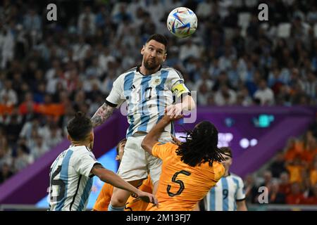 Doha, Katar. 09.. Dezember 2022. DOHA (KATAR), 12. Oktober 09/2022 – WELTMEISTERSCHAFT/NIEDERLANDE gegen ARGENTINIEN – MESSI Lionel im Spiel zwischen den Niederlanden und Argentinien, für das Viertelfinale der Weltmeisterschaft Katar 2022/FIFA, im Lusail-Stadion in Doha, diesen Freitag (09). Foto: Alexandre Brum/AG. Rahmen 31119 (Alexandre Brum/AG. Enquadrar/SPP) Kredit: SPP Sport Press Photo. Alamy Live News Credit: SPP Sport Press Photo. Alamy Live News Stockfoto