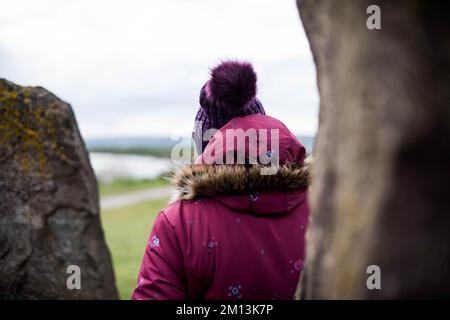 Steine in Lydney Docks, Forest of Dean, Gloucestershire. Stockfoto