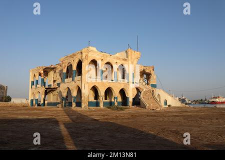 Gouverneurspalast in Massawa, der 1872 für Werner Munzinger, den Schweizer Entdecker, erbaut wurde Stockfoto