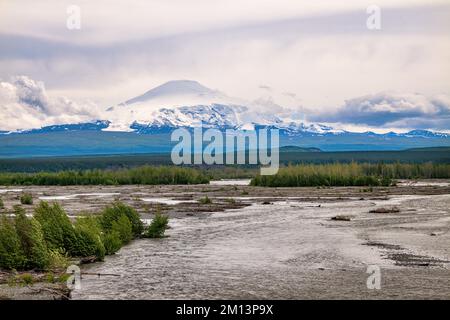 Copper River; Mount Sanford; Wrangell Saint Elias National Park; Alaska; USA Stockfoto