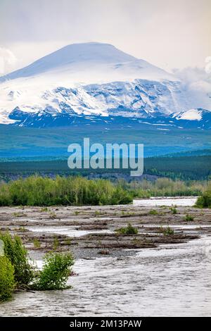 Copper River; Mount Sanford; Wrangell Saint Elias National Park; Alaska; USA Stockfoto