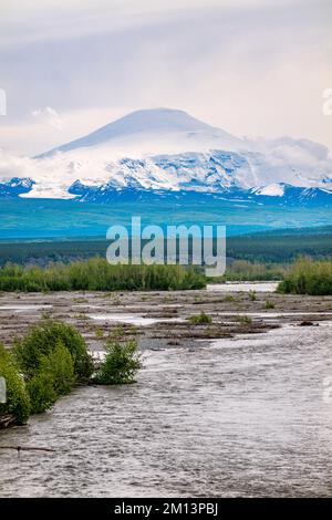 Copper River; Mount Sanford; Wrangell Saint Elias National Park; Alaska; USA Stockfoto