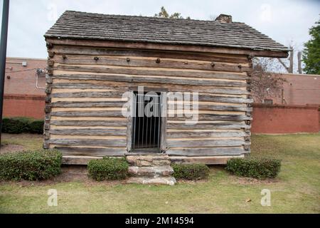 Columbus ist die zweitgrößte Stadt in Georgia, USA, und hat eine lange Geschichte. Es liegt am Ufer des Chattahoochee River. Stockfoto