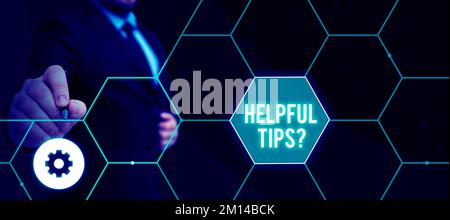 Handschrift Text hilfreiche Tipps. Ratschläge zu Geschäftsideen, die als hilfreiches Wissen im Leben dienen Stockfoto