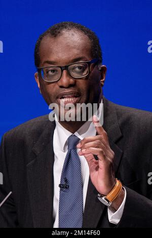 Aktenfoto von Kwasi Kwarteng vom 03.10/2022, der zugegeben hat, dass er während seiner kurzen Amtszeit als Kanzler „mitgerissen“ wurde. Ausgabedatum: Samstag, 10. Dezember 2022. Stockfoto