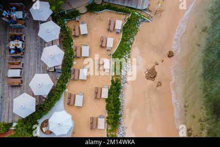 Pattaya Thailand 2022. Dezember, Blick auf die Drohne im Café-Restaurant, Oase am Strand von Oxygen in Pattaya Thailand. Stockfoto