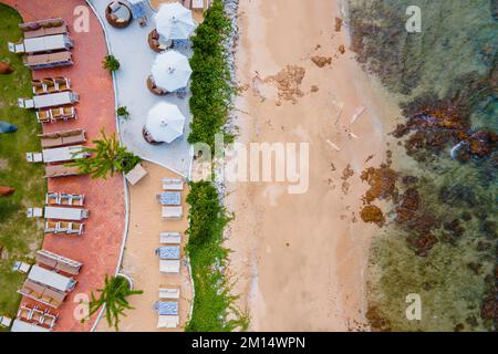 Pattaya Thailand 2022. Dezember, Blick auf die Drohne im Café-Restaurant, Oase am Strand von Oxygen in Pattaya Thailand. Stockfoto