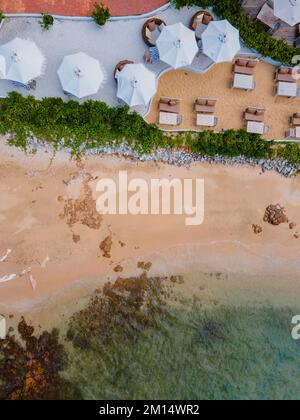 Pattaya Thailand 2022. Dezember, Blick auf die Drohne im Café-Restaurant, Oase am Strand von Oxygen in Pattaya Thailand. Stockfoto