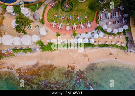 Pattaya Thailand 2022. Dezember, Blick auf die Drohne im Café-Restaurant, Oase am Strand von Oxygen in Pattaya Thailand. Stockfoto