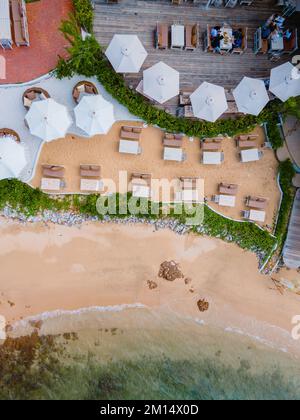 Pattaya Thailand 2022. Dezember, Blick auf die Drohne im Café-Restaurant, Oase am Strand von Oxygen in Pattaya Thailand. Stockfoto