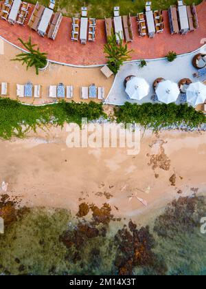 Pattaya Thailand 2022. Dezember, Blick auf die Drohne im Café-Restaurant, Oase am Strand von Oxygen in Pattaya Thailand. Stockfoto