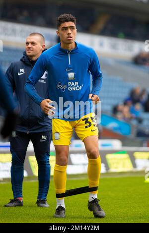 Während des Sky Bet Championship-Spiels zwischen Blackburn Rovers und Preston North End im Ewood Park, Blackburn, am Samstag, den 10.. Dezember 2022. (Kredit: Mike Morese | MI News) Kredit: MI News & Sport /Alamy Live News Stockfoto