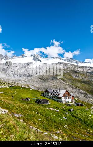 Das Bild zeigt sich in der Berliner Alpenvereinigung DAV Sektion Furtschagl Haus, in den Zillertalalpen des österreichischen Tirols. Stockfoto