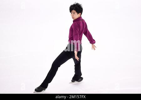 Turin, Italien. 10. Dezember 2022 Shun Sato aus Japan nimmt am dritten Tag des ISU Grand Prix of Figure Skating-Finales am kostenlosen Herrenlaufen Teil. Kredit: Nicolò Campo/Alamy Live News Stockfoto