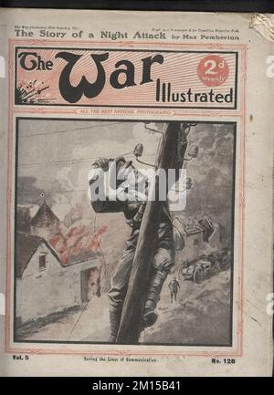 Das war Illustrated Magazine Titelblatt Band 5 Nummer 125. Magazin mit patriotischen und aufbauenden Geschichten von vorne. Bilder bilden die Front. Stockfoto