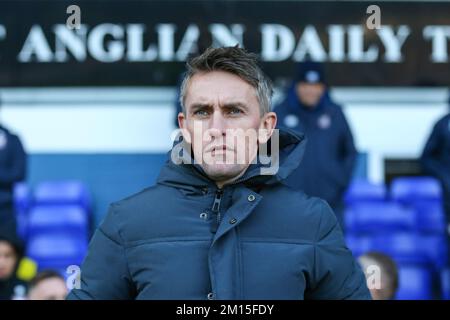 Ipswich, Großbritannien. 10.. Dezember 2022. Kieran McKenna Manager von Ipswich Town während des Sky Bet League 1 Spiels Ipswich Town vs Peterborough in Portman Road, Ipswich, Großbritannien, 10.. Dezember 2022 (Foto von Arron Gent/News Images) in Ipswich, Großbritannien, am 12./10. Dezember 2022. (Foto: Arron Gent/News Images/Sipa USA) Guthaben: SIPA USA/Alamy Live News Stockfoto