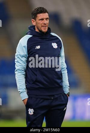 Cardiff City Manager Mark Hudson während des Peter Whittingham Memorial Match im Cardiff City Stadium. Bilddatum: Mittwoch, 30. November 2022. Stockfoto