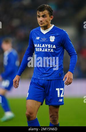 Tom Sang von Cardiff City während des Peter Whittingham Memorial Match im Cardiff City Stadium. Bilddatum: Mittwoch, 30. November 2022. Stockfoto