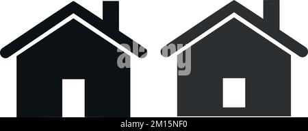 Einfaches flaches Symbol für das Haus. Kleinste Ausführung. Vektorkunst Stock Vektor