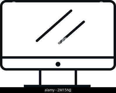Monitorsymbol. Computer. Einfache flache Bauweise. Vektorkunst Stock Vektor