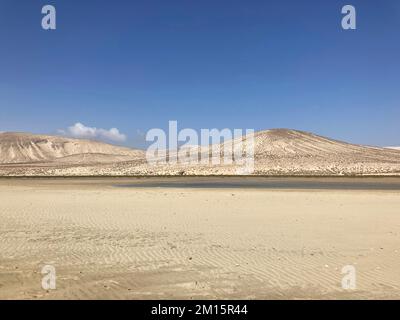 Fuerteventura - Sotavento Kite Lagoon - in der Nähe der Costa Calma Stockfoto