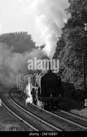 '92212' läuft als '92178' mit gemischten Waren in der Kinchley Lane. Stockfoto