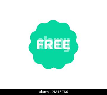 Kostenloser Tag Green Eco. Sonderangebot – Logo mit Symbolmarke. Aufkleber. Deal Label, kostenloses Band. Sonderangebotsschild. Verkauf. Symbol für kreisförmige Aufkleber. Stock Vektor