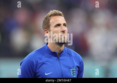 Al-Khor, Katar. 10.. Dezember 2022. Harry Kane aus England ist vor dem Viertelfinale zwischen England und Frankreich bei der FIFA-Weltmeisterschaft 2022 im Al Bayt Stadium in Al Khor, Katar, am 10. Dezember 2022 zu sehen. Kredit: Li Ming/Xinhua/Alamy Live News Stockfoto