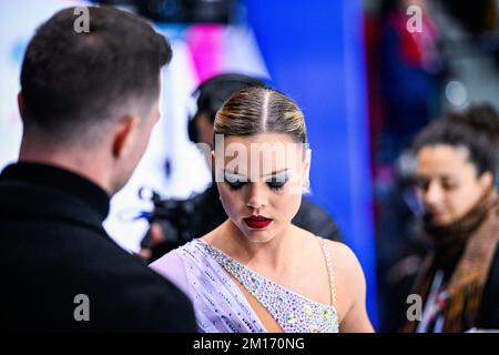 Turin, Italien. 10.. Dezember 2022. Loena Hendrickx wurde während des ISU Grand Prix des Figure Skating Final 2022 am 10. Dezember 2022 in Turin (Italien) fotografiert. BELGA FOTO JASPER JACOBS Kredit: Belga News Agency/Alamy Live News Stockfoto