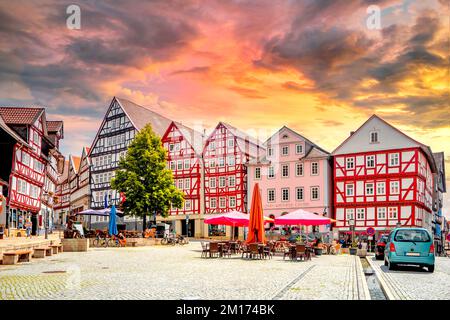 Altstadt von Homberg, Efze, Hessen, Deutschland Stockfoto