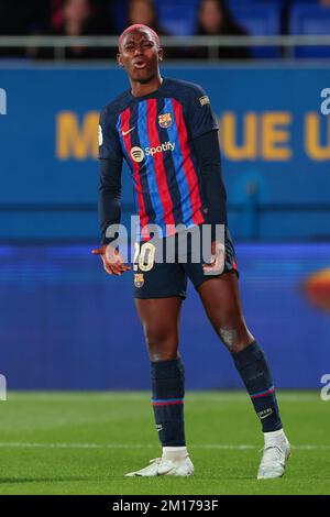 Barcelona, Spanien. 10.. Dezember 2022. Oshoala des FC Barcelona während des Spiels La Liga F zwischen dem FC Barcelona und dem Alhama CF im Johan Cruyff Stadium in Barcelona, Spanien. Kredit: DAX Images/Alamy Live News Stockfoto