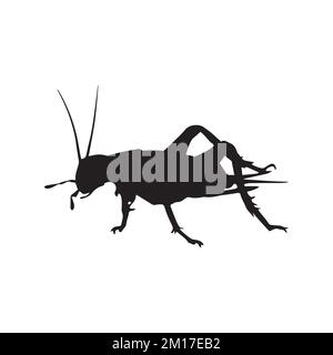 Vektordarstellung der Cricket-Silhouette Stock Vektor