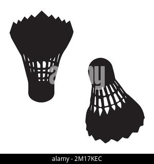 Vektordarstellung der Shuttlecock-Silhouette Stock Vektor