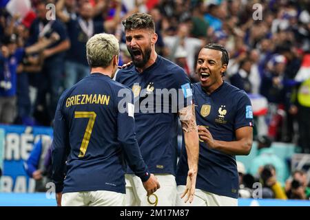 Al-Khor, Katar. 10.. Dezember 2022. AL-KHOR, KATAR - 10. DEZEMBER: Olivier Giroud aus Frankreich feiert das Finale der FIFA-Weltmeisterschaft Katar im 2022. Quartal zwischen England und Frankreich im Al Bayt Stadium am 10. Dezember 2022 in Al Khor, Katar. (Foto: Florencia Tan Jun/Pximages) Guthaben: Px Images/Alamy Live News Stockfoto