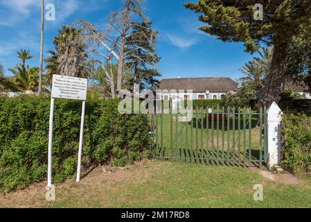 Elim, Südafrika - 21. September 2022: Eintritt in den biblischen Garten in Elim, in der Provinz Westkap Stockfoto