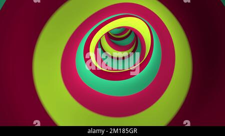 Trendiger Farbtunnel Intro 3D-Rendering Stockfoto