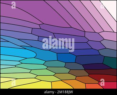 Regenbogen-Buntglas. Abstrakter Hintergrund. Stock Vektor