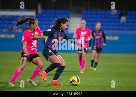 Barcelona, Spanien. 10.. Dezember 2022. Barcelona, Spanien, 10.. Dezember 2022: Nuria Rabano Blanco und während des Finetwork Liga F-Spiels zwischen dem FC Barcelona Femeni und Alhama CF El Pozo im Estadi Johan Cruyff in Barcelona, Spanien (Unnati Naidu/SPP) Kredit: SPP Sport Press Photo. Alamy Live News Stockfoto