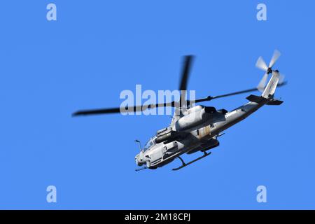 US Marine Corps greift Hubschrauber im Flug an. Stockfoto