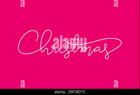 weihnachtliches Schriftdesign im Vektor zum Strichzeichnen Stock Vektor