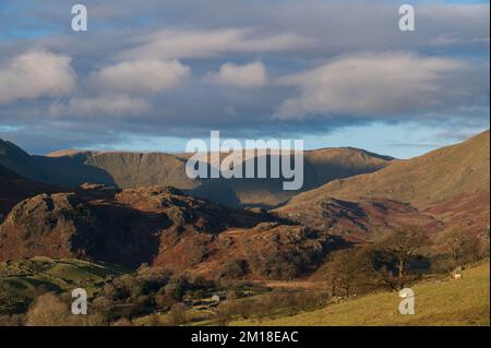 Der Kopf des Kentmere Valley vom Green Quarter aus gesehen, Cumbria Stockfoto