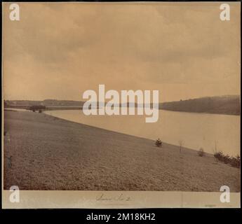 Sudbury Department, Framingham Reservoir No. 2, Framingham, Mass., 1893 , Waterworks, Wasserverteilungsstrukturen der Reservoirs, allgemeine Betrachtungen Stockfoto