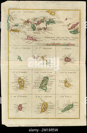 Zuschlag für Isles Antillen, extrait des carte Angloises , Antillen, Lesser, Karten, frühe Werke bis 1800, Windward Islands West Indies, Karten, frühe Werke bis 1800, Leeward Islands West Indies, Karten, frühe Werke bis 1800 Norman B. Leventhal Map Center Collection Stockfoto