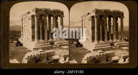 Tempel der Athena Nike, (Wingless Victory), Akropolis, Athen, Griechenland Griechische Tempel, archäologische Stätten, Tempel der Athene Nike Athens, Griechenland. Nicholas Catsimpoolas Kollektion Stockfoto