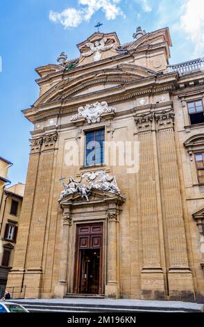 Chiesa di Filippo Neri, Teil des barocken Komplexes San Firenze aus dem 17. Jahrhundert, piazza San Firenze, Stadtzentrum von Florenz, Toskana, Italien Stockfoto