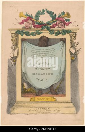 Titelseite von "Rowlandson's Caricature Magazine Vol. 5" ,. Thomas Rowlandson (1756-1827). Ausdrucke und Zeichnungen Stockfoto