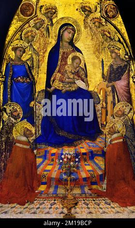 Kleine Maestà, kleine Majestät von Ambrose Lorenzetti (1290–1348), christliche Kunst, Italien, Italienisch. Stockfoto